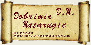 Dobrimir Matarugić vizit kartica